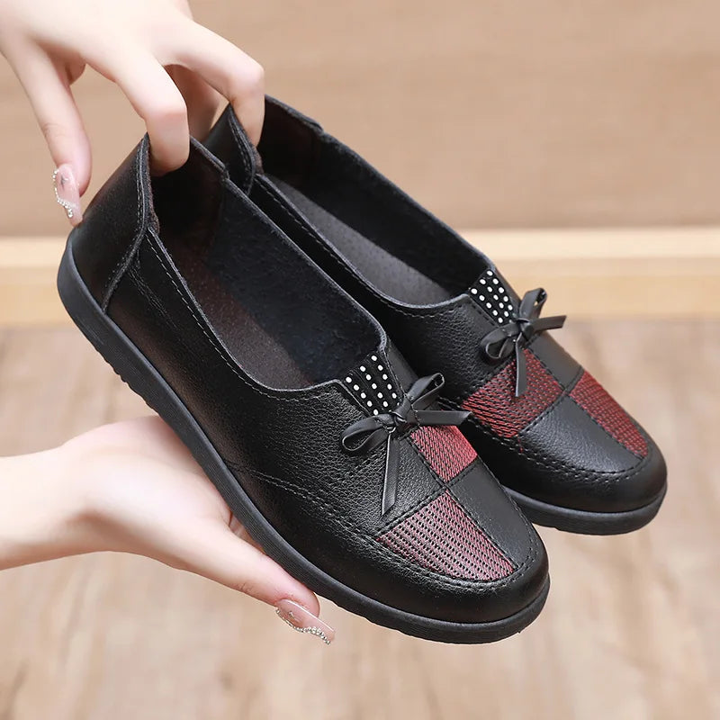 Cheap Shoes Women Leather Flats Female Flats Spring Shoes Classic Women's Loafers Casual Leather Shoes