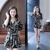 Women's Fashion Print Suit Summer New Western-style Long Tops Shirts And Shorts Two Piece Sets For Women Plus Size Clothing