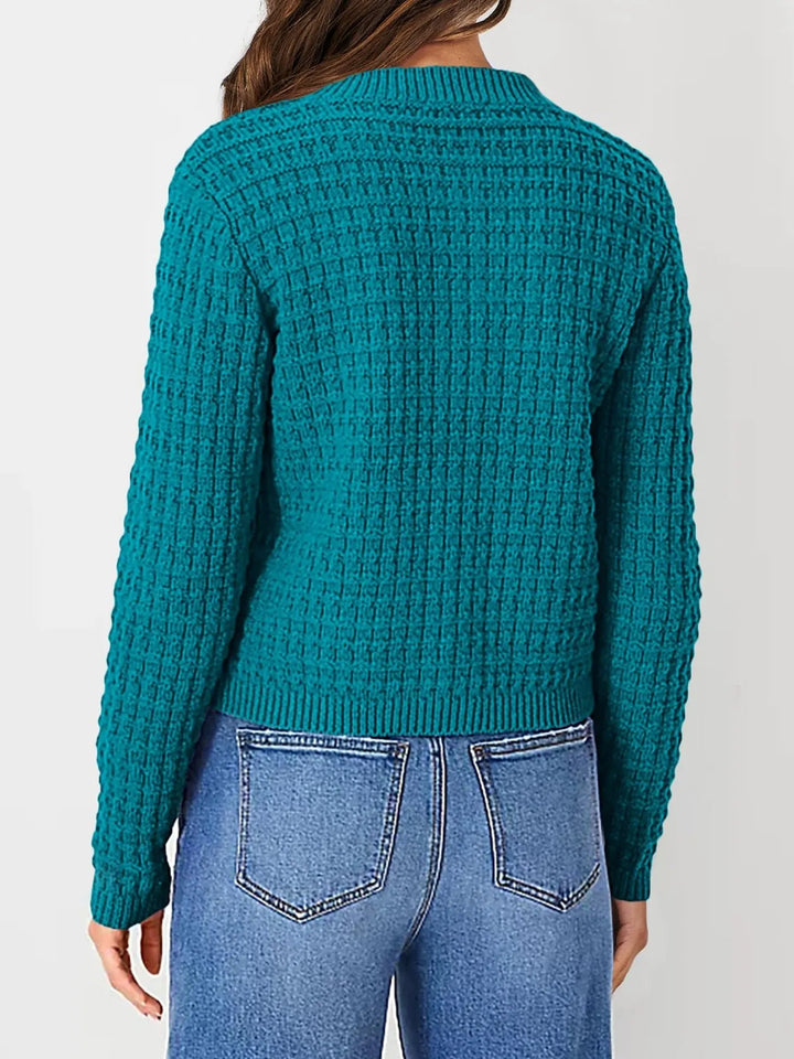 Textured Knit Button - Front Cardigan - Nikki &amp; Co. Boutique