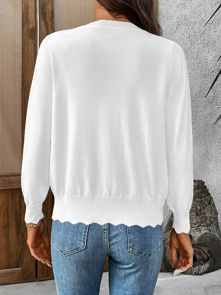 Ribbed Edge Button - Up Knit Cardigan - Nikki &amp; Co. Boutique
