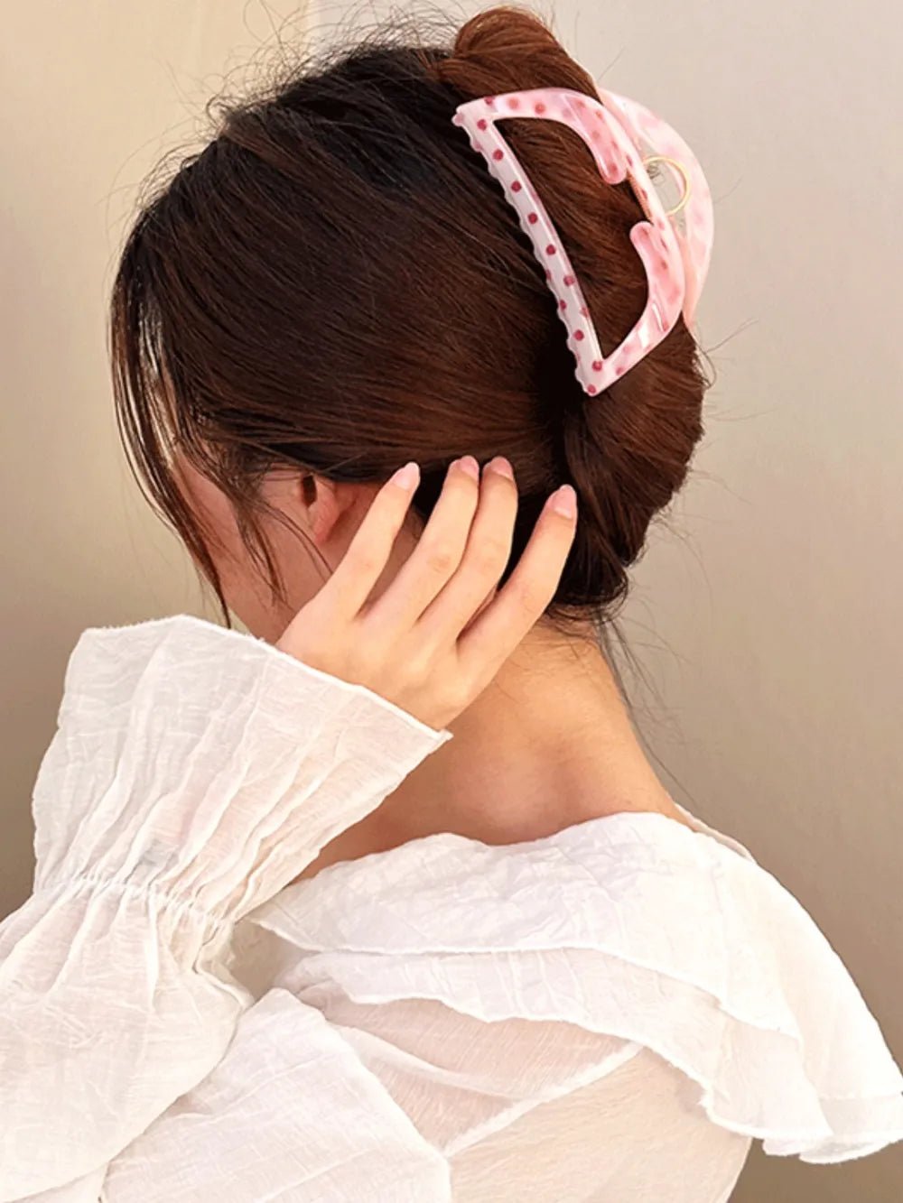 PC Polka Dot Hair Claw Clip - Nikki and Co Boutique