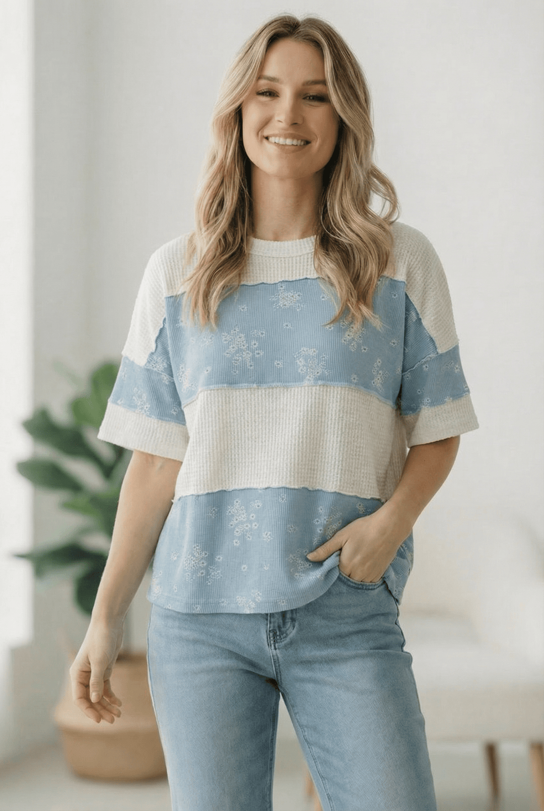 Violets are Blue Colorblock Tops | Nikki &amp; Co. Boutique