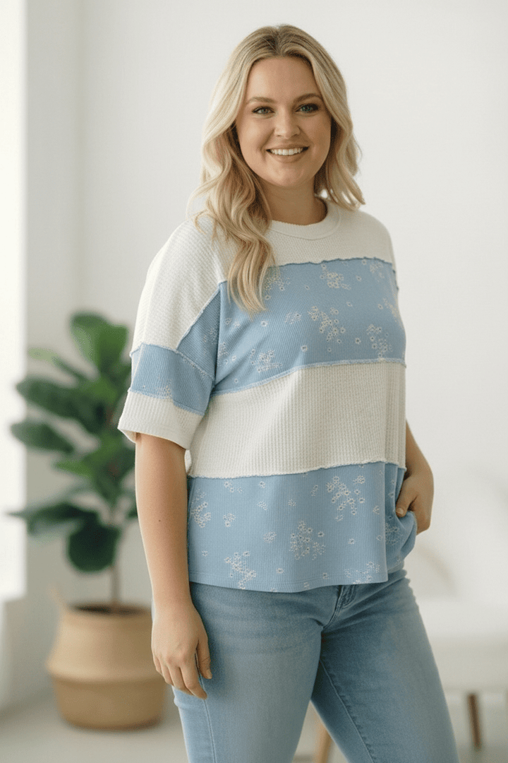 Violets are Blue Colorblock Tops | Nikki &amp; Co. Boutique