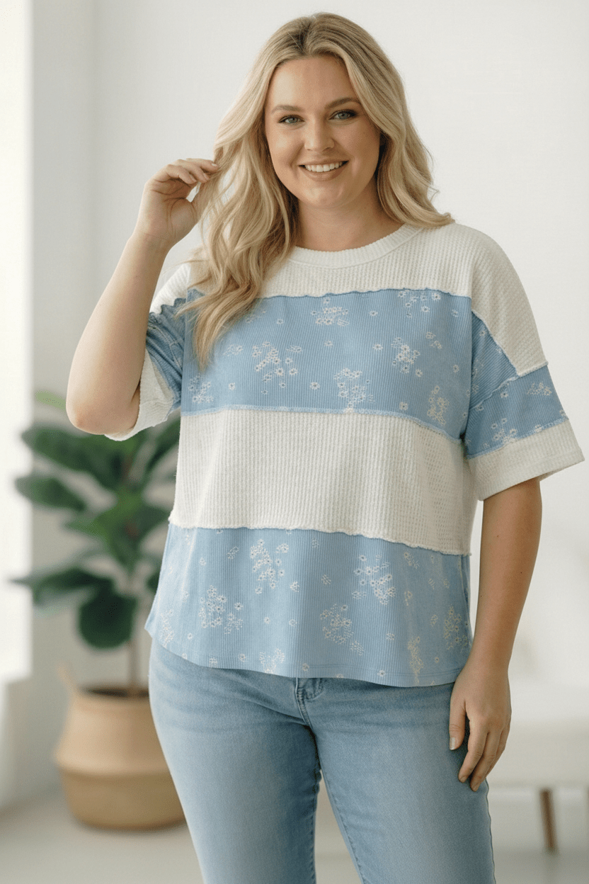Violets are Blue Colorblock Tops | Nikki &amp; Co. Boutique