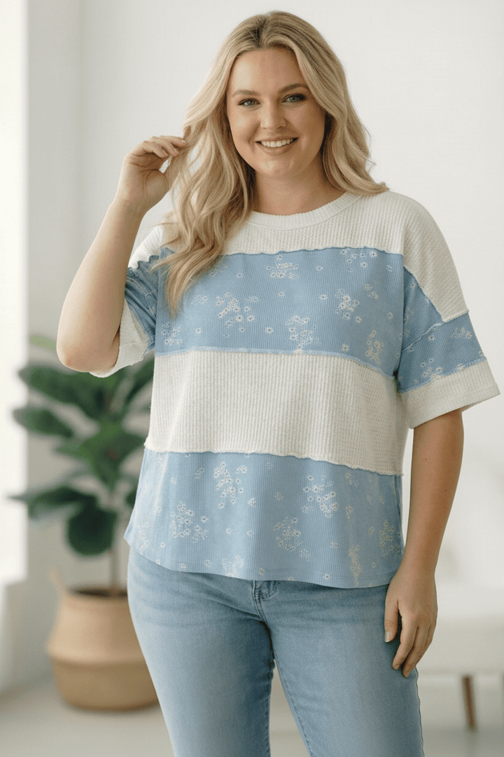 Violets are Blue Colorblock Tops | Nikki &amp; Co. Boutique