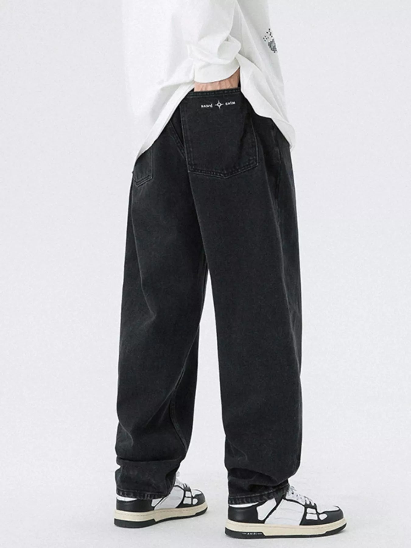 Men's Pocketed Wide Leg Jeans - Nikki and Co Boutique