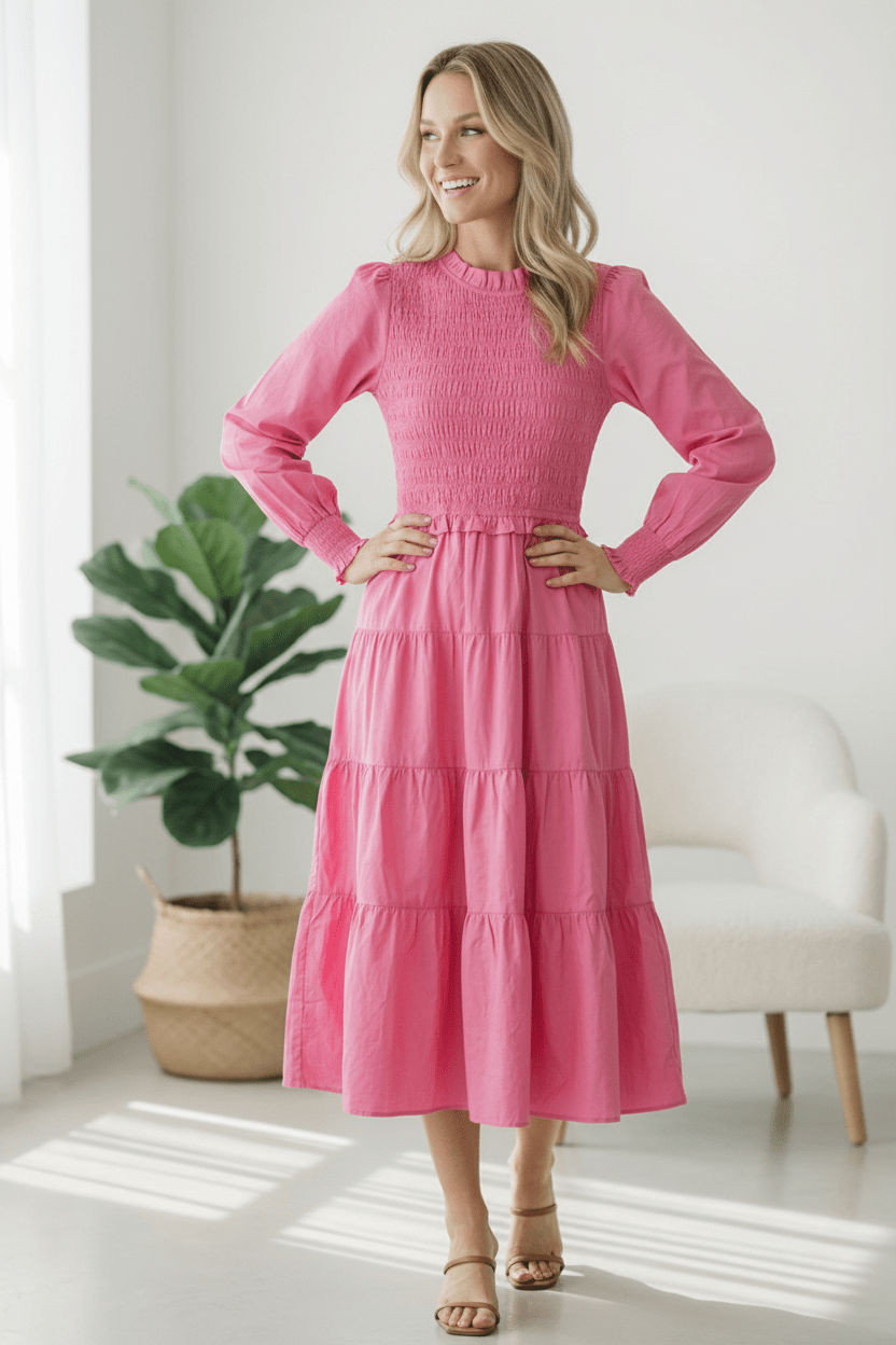On a Sugar Rush Smocked Midi Dress | Nikki &amp; Co. Boutique
