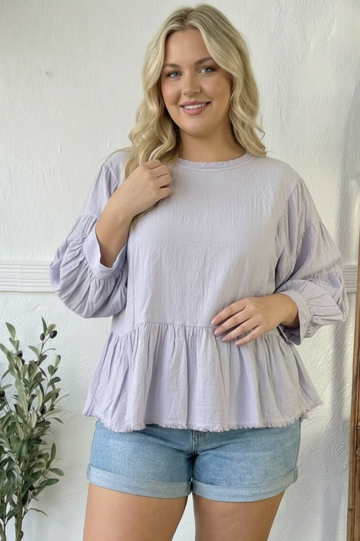 With Gentle Grace Lavender Cotton Blouse | Nikki &amp; Co. Boutique