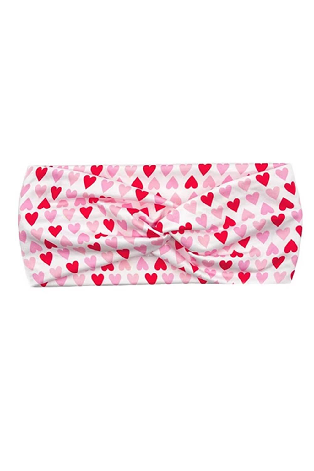 Red &amp; Pink Heart Print Stretchy Twist Headband | Nikki &amp; Co. Boutique