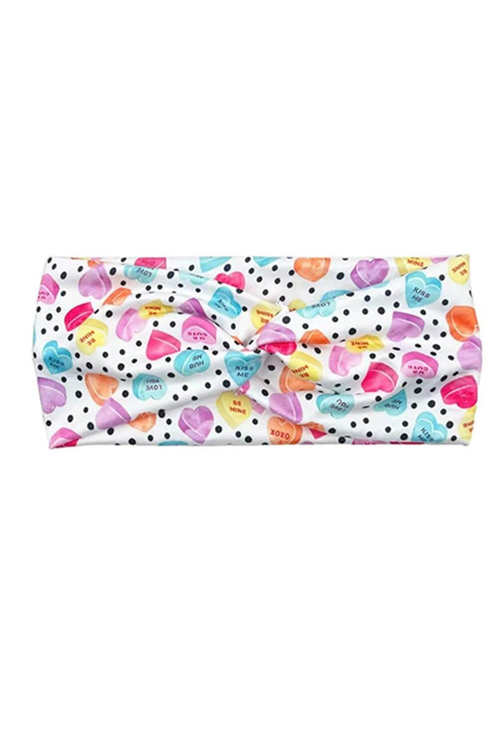 Multicolor Polka Dot &amp; Heart Candy Twist Headband | Nikki &amp; Co. Boutique