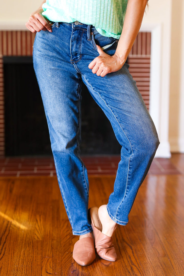 Judy Blue Everyday Dark Denim Slim Fit High Rise Jeans | Nikki &amp; Co. Boutique