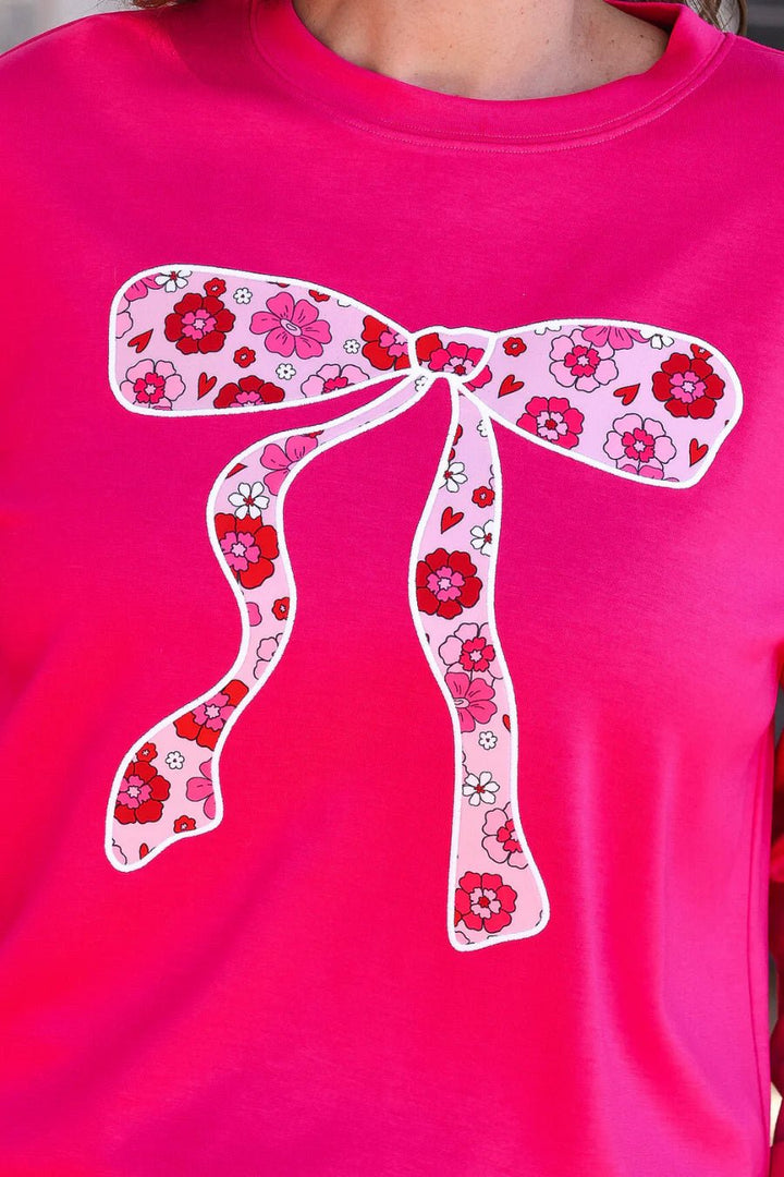 Bow in Bloom Luxe Pullover (NP) - Nikki &amp; Co. Boutique