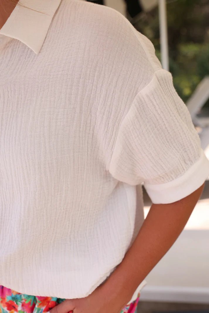 Sawyer Gauze Top (NP) - 3 Colors | Nikki &amp; Co. Boutique