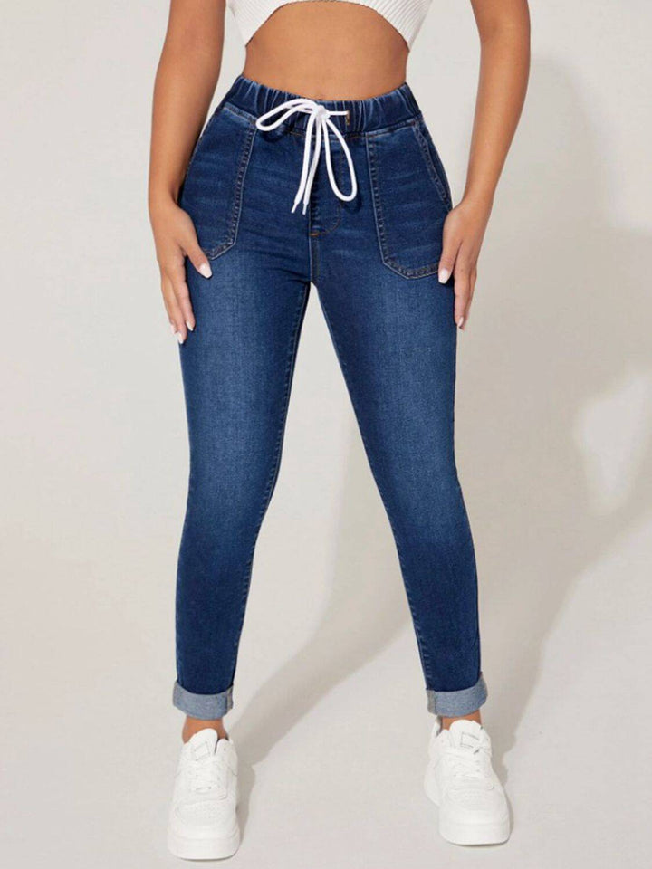 Drawstring Cropped Jeans | Nikki &amp; Co. Boutique