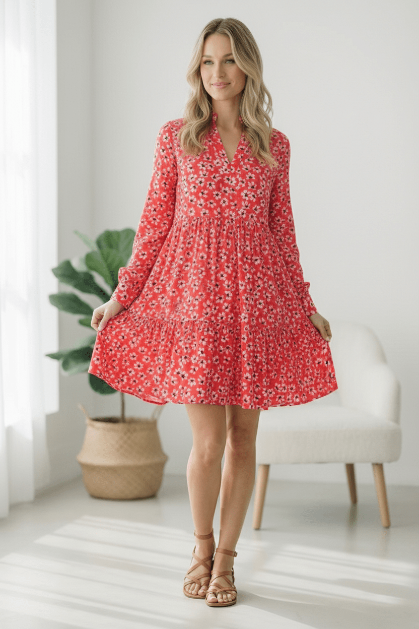 Cherry Blossom Twirl Floral Dress | Nikki &amp; Co. Boutique