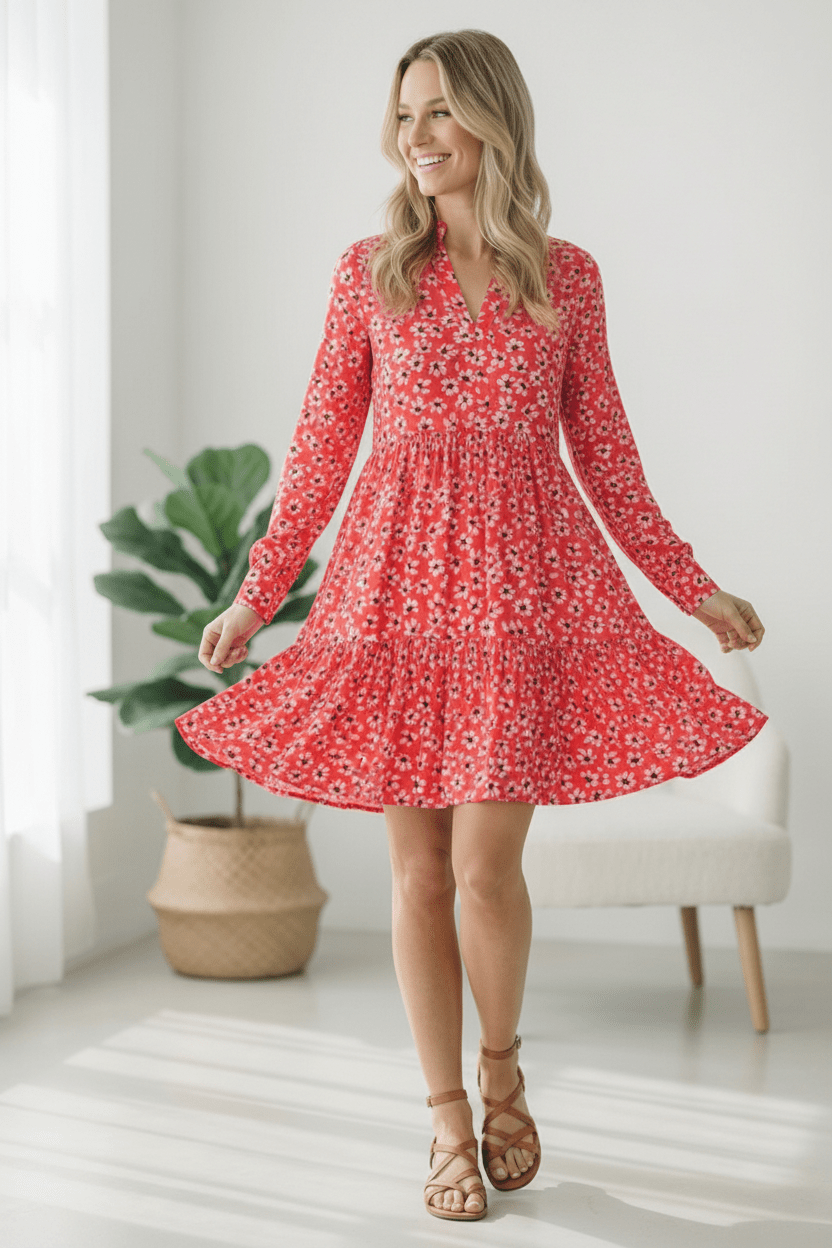 Cherry Blossom Twirl Floral Dress | Nikki &amp; Co. Boutique