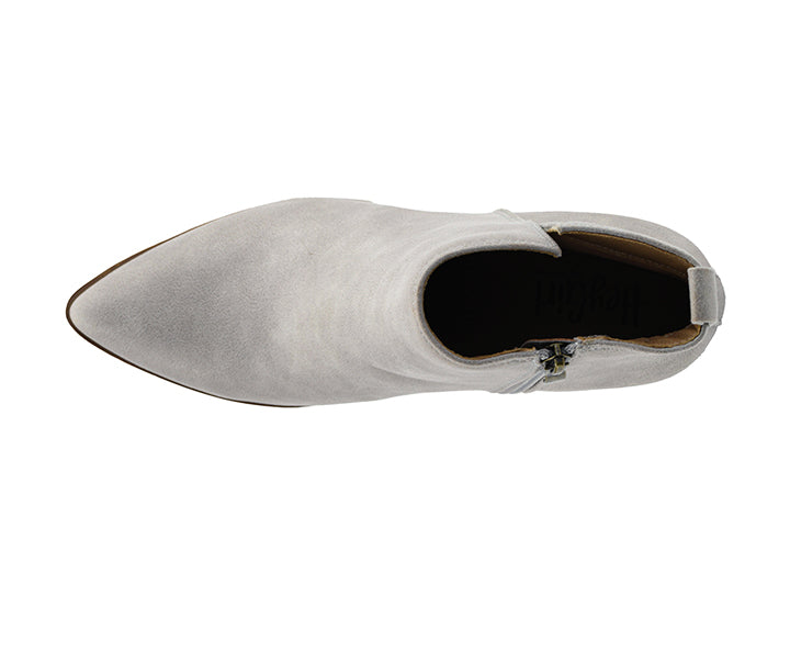 White ankle boot on a white background