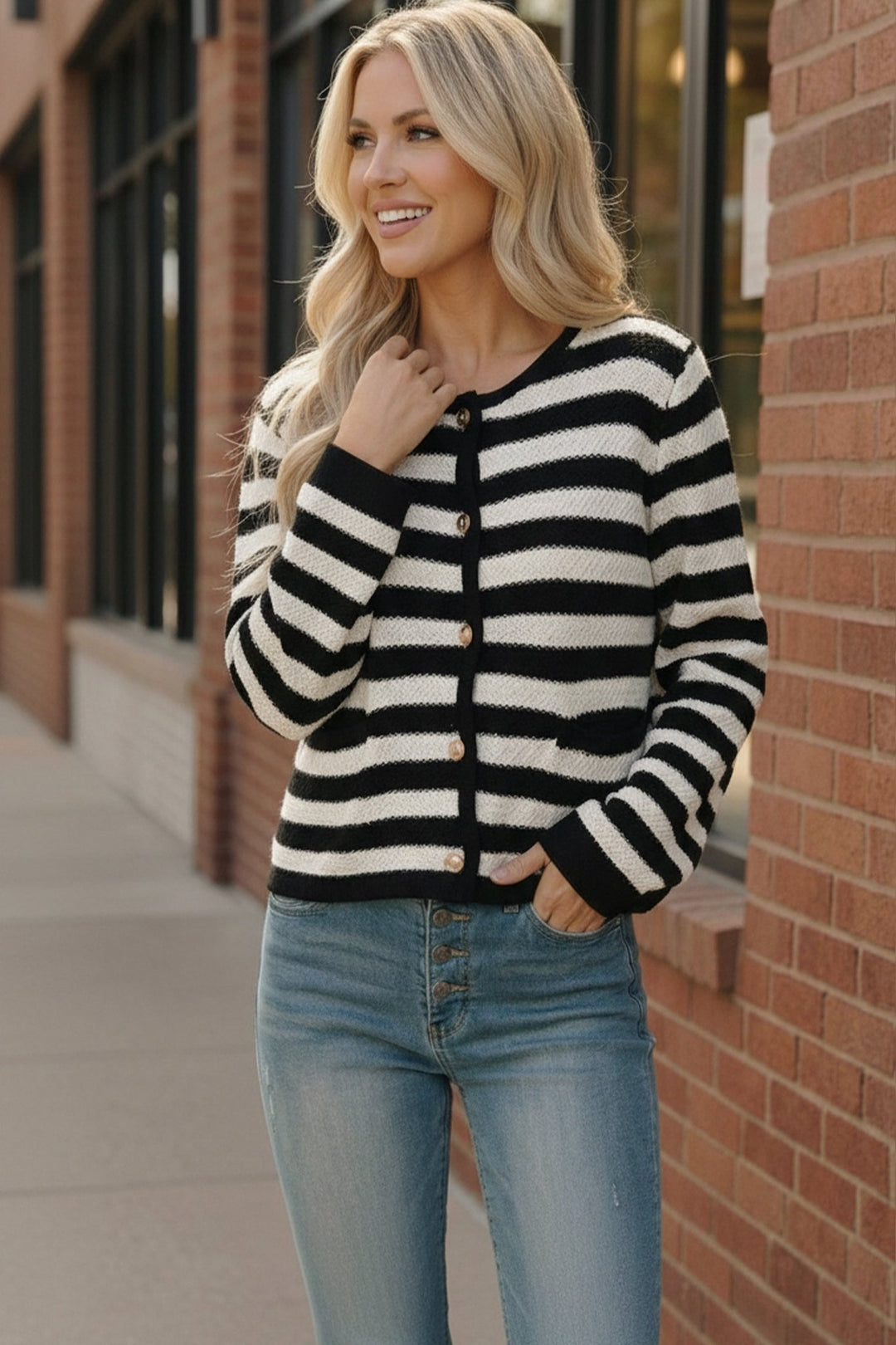 The Parisian Stripe Cardigan | Nikki &amp; Co. Boutique