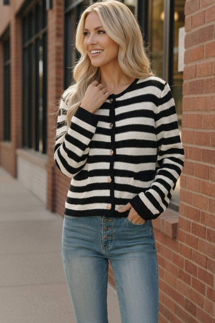 The Parisian Stripe Cardigan | Nikki &amp; Co. Boutique