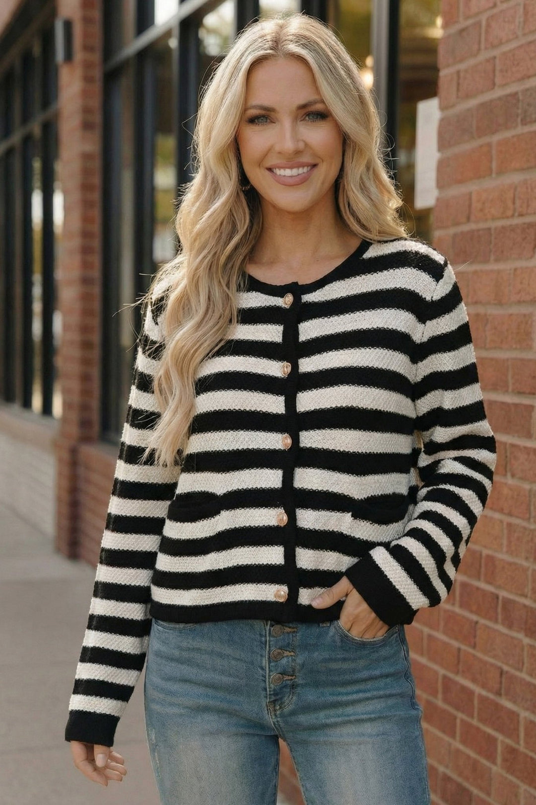 The Parisian Stripe Cardigan | Nikki &amp; Co. Boutique