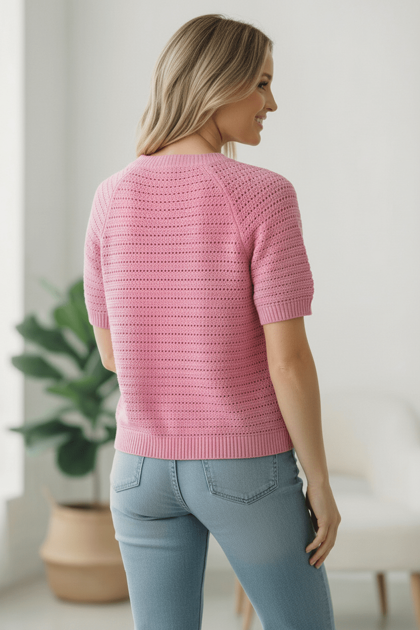 Simply Sweet Button Down Pink Sweater | Nikki &amp; Co. Boutique