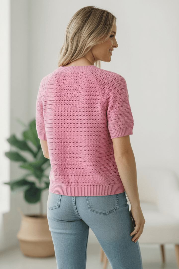 Simply Sweet Button Down Pink Sweater | Nikki &amp; Co. Boutique