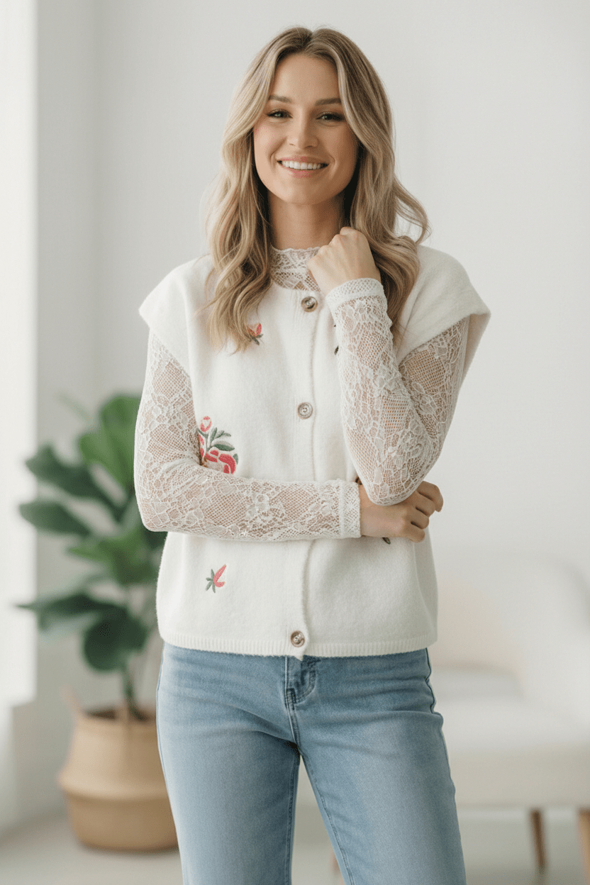 Rose Garden Knit Vest | Nikki &amp; Co. Boutique
