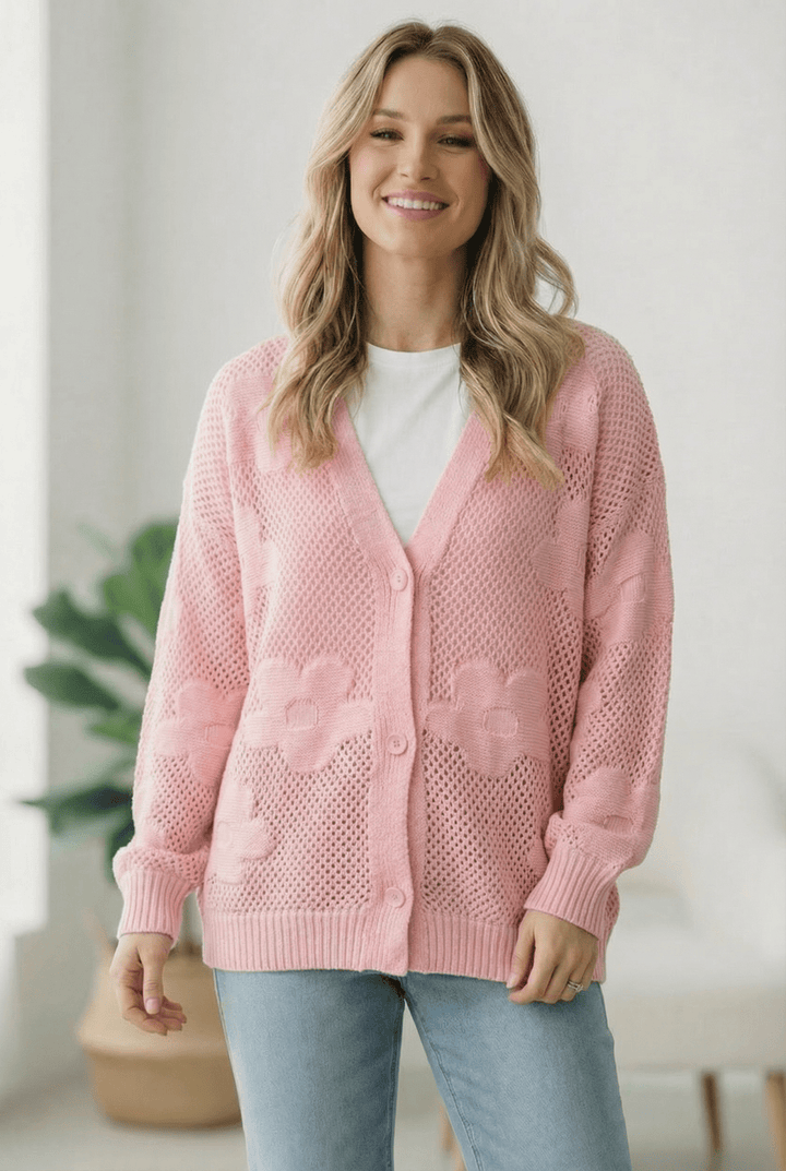 The Pink Daydream Netted Cardigan | Nikki &amp; Co. Boutique