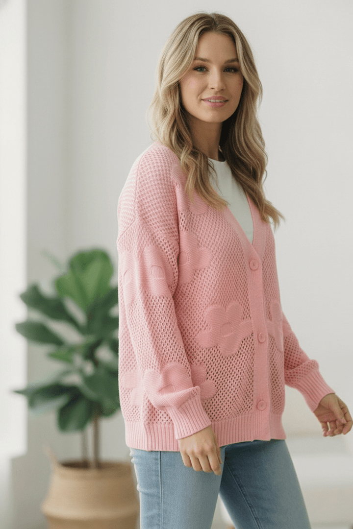 The Pink Daydream Netted Cardigan | Nikki &amp; Co. Boutique