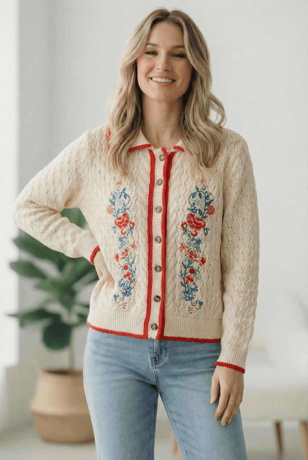 Vintage Blooms Embroidered Cardigan | Nikki &amp; Co. Boutique