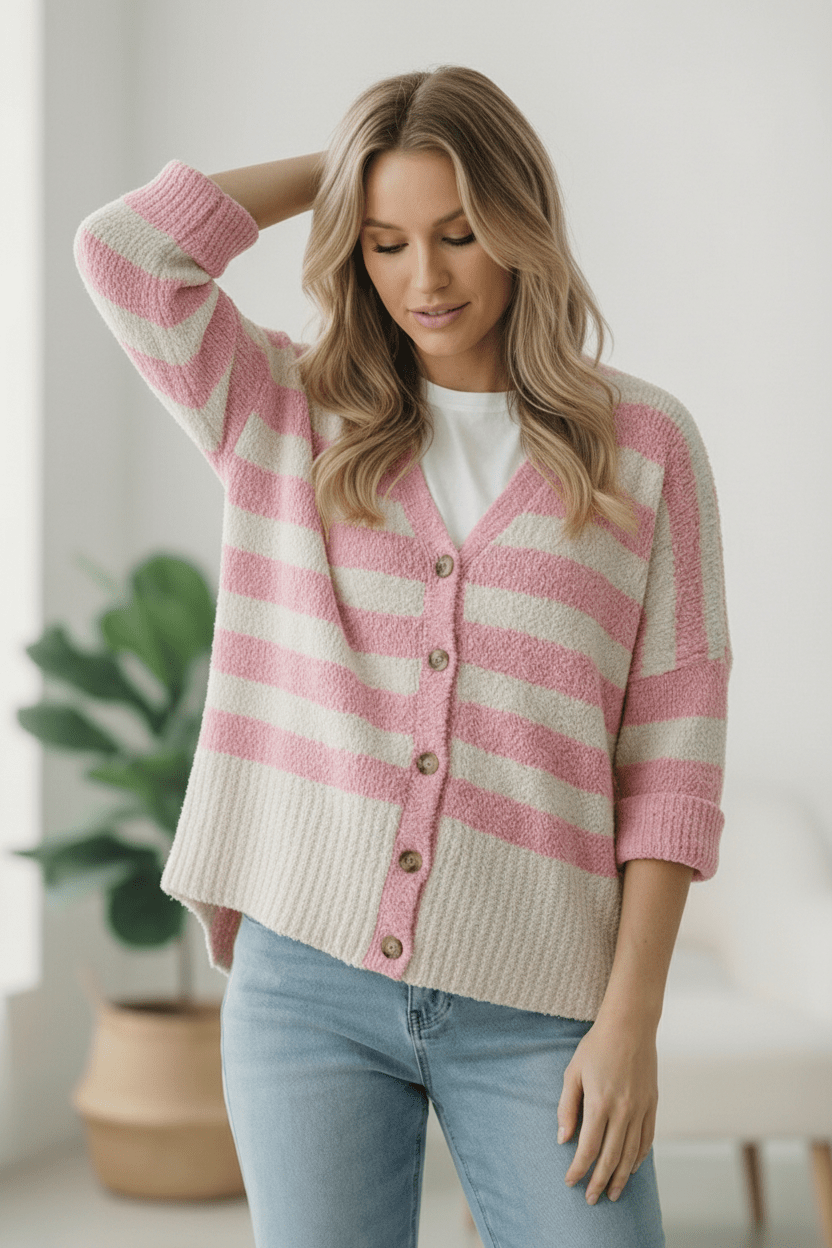 Hometown Heart Striped Cardigan | Nikki &amp; Co. Boutique