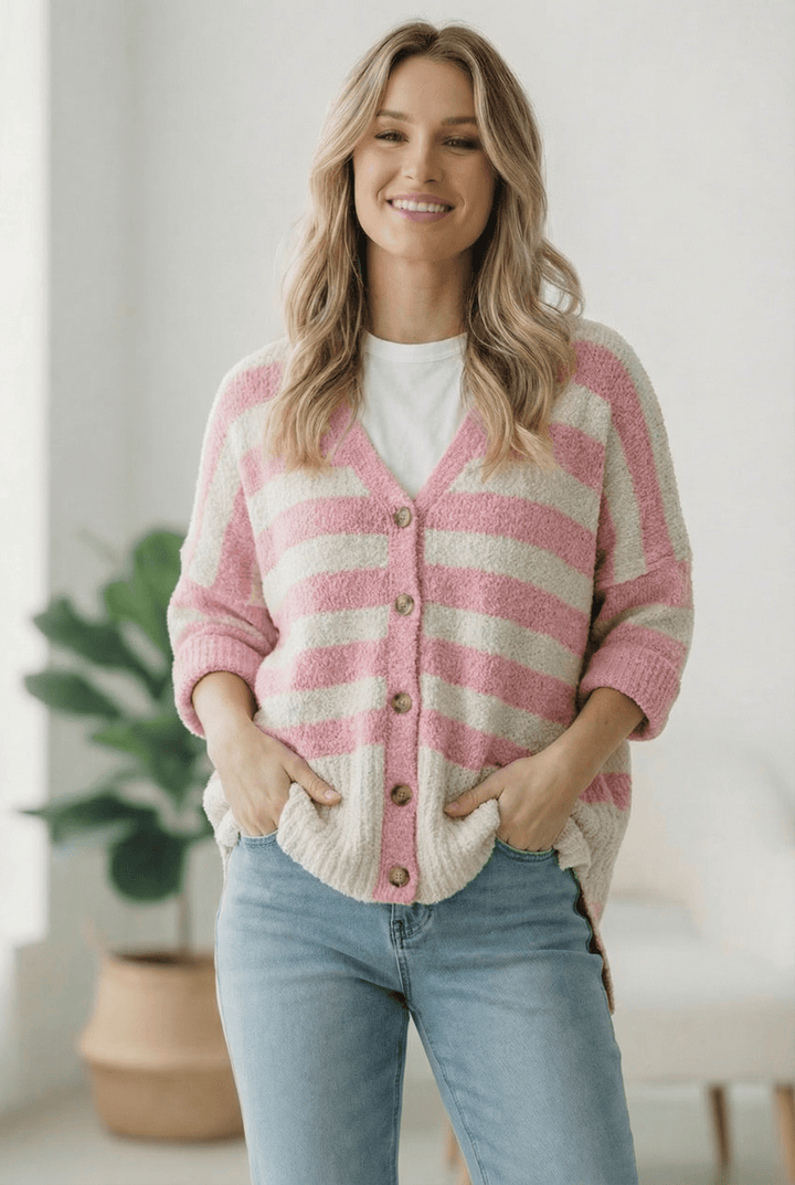 Hometown Heart Striped Cardigan | Nikki &amp; Co. Boutique