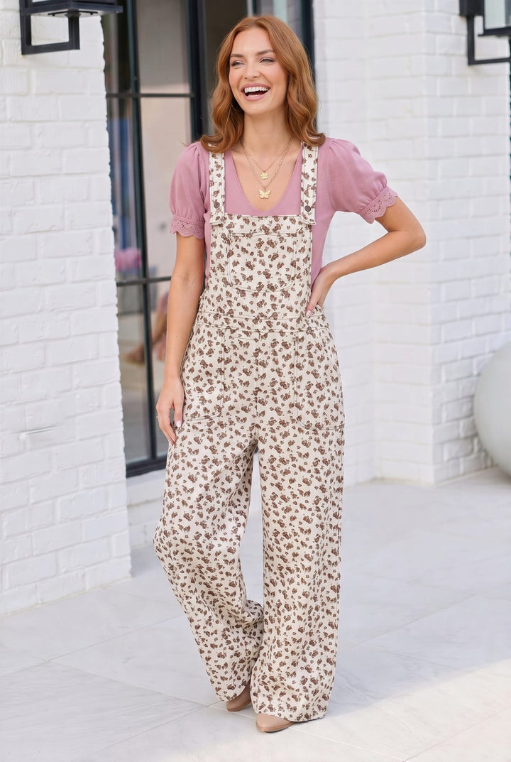 Wildflower Fields Floral Overalls - Nikki &amp; Co. Boutique