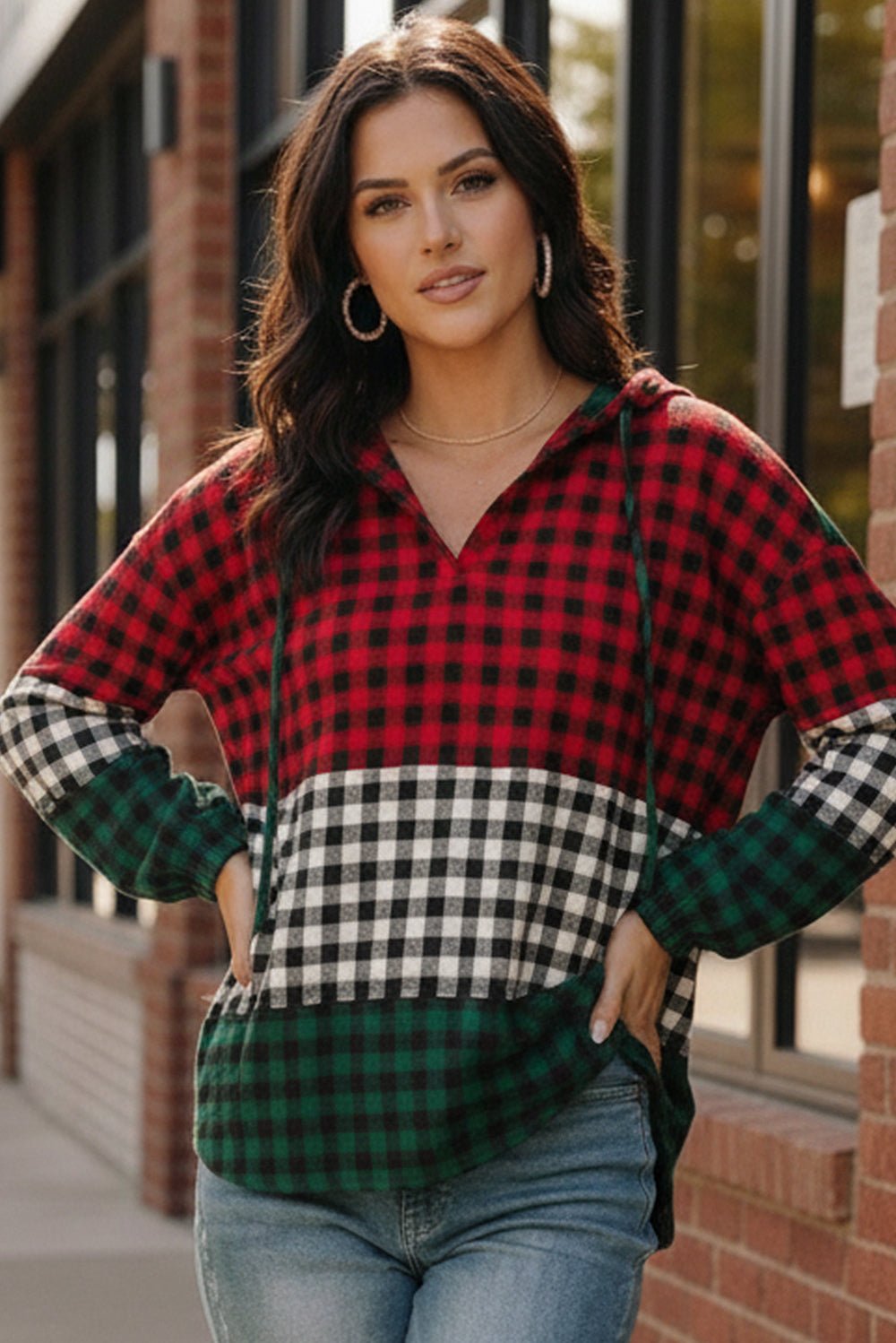 Check Hoodie | Nikki &amp; Co. Boutique