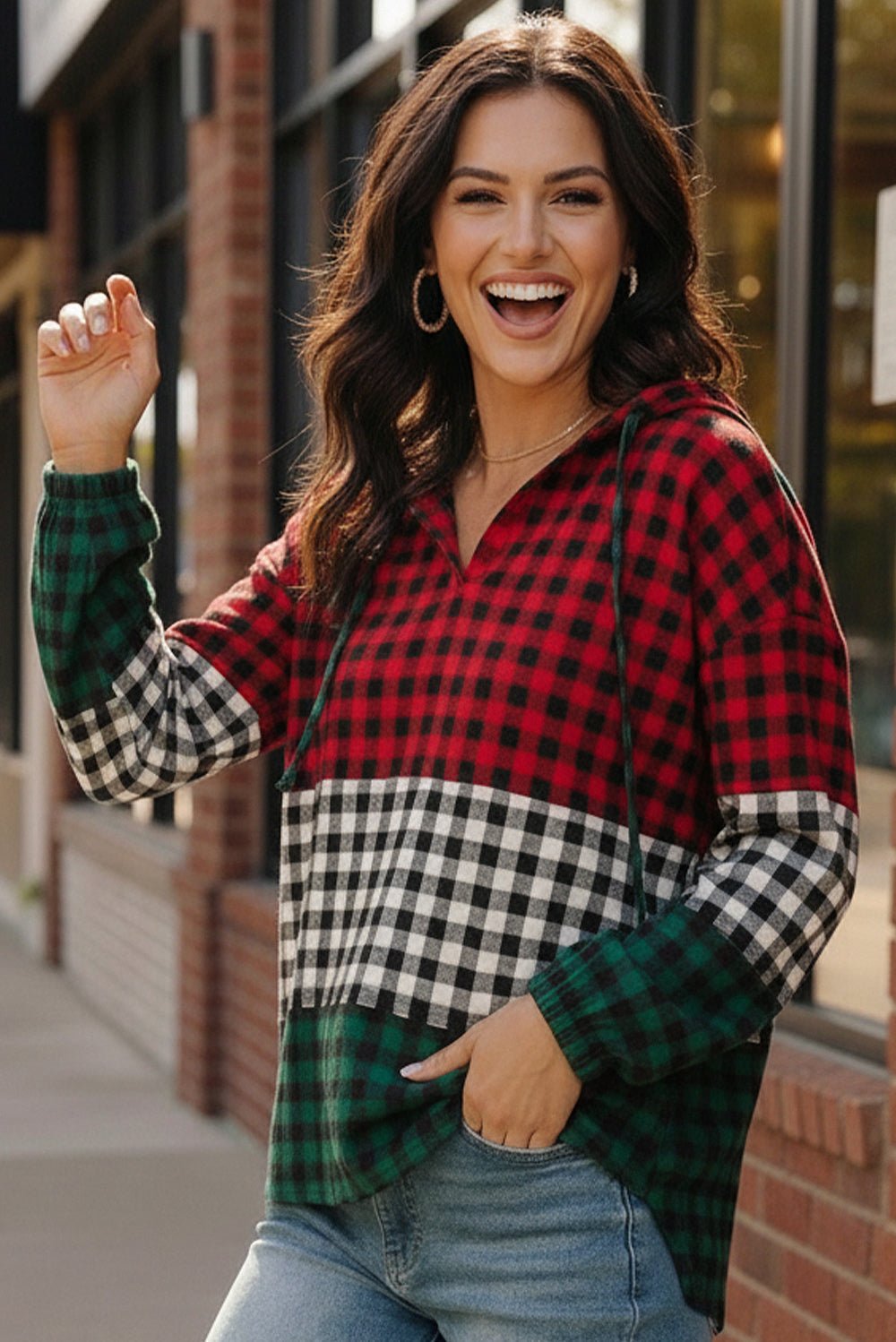 Check Hoodie | Nikki &amp; Co. Boutique