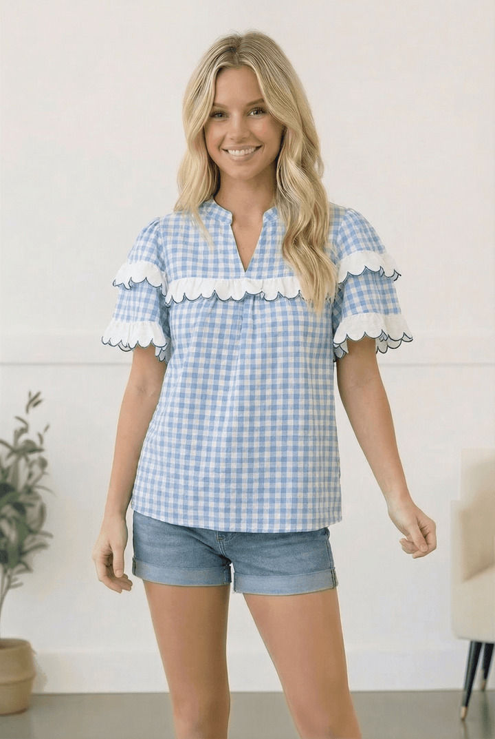 Sweet Meadow Cotton Gingham Tops | Nikki &amp; Co. Boutique