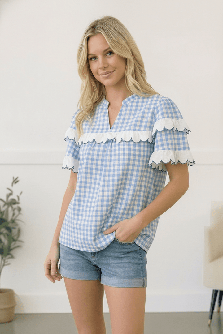 Sweet Meadow Cotton Gingham Tops | Nikki &amp; Co. Boutique