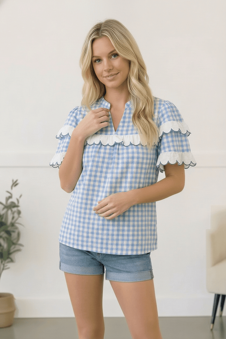 Sweet Meadow Cotton Gingham Tops | Nikki &amp; Co. Boutique