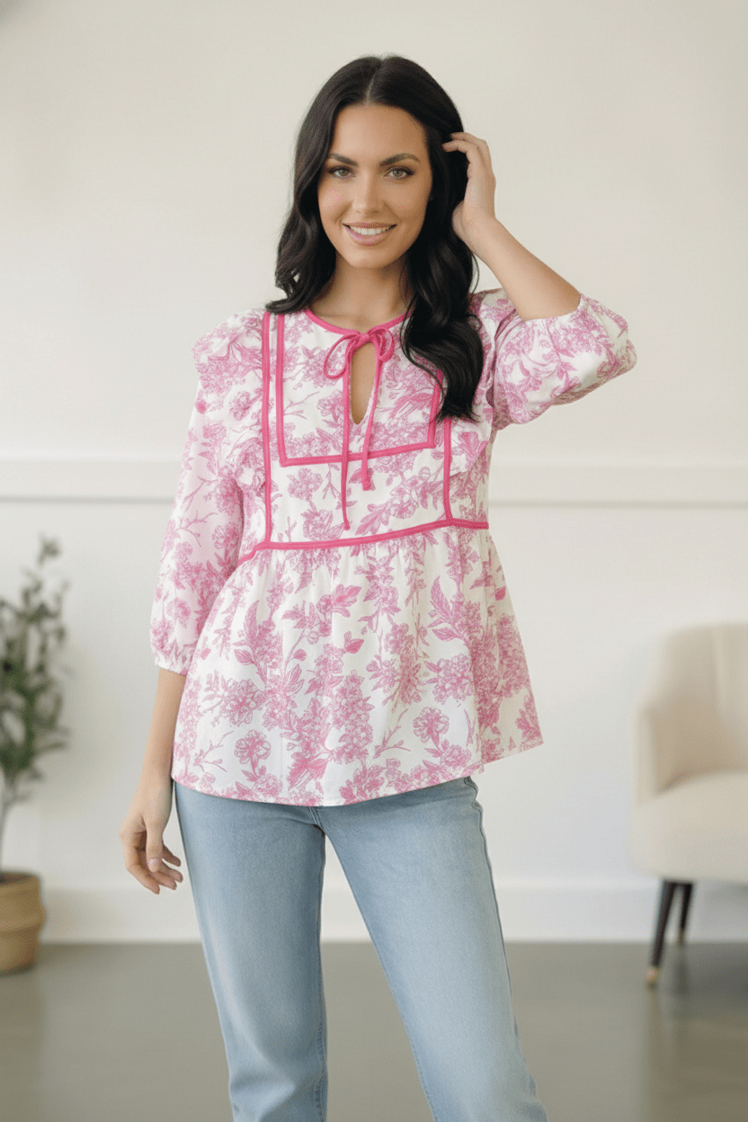 Where is the Garden Party Tie Blouse | Nikki &amp; Co. Boutique