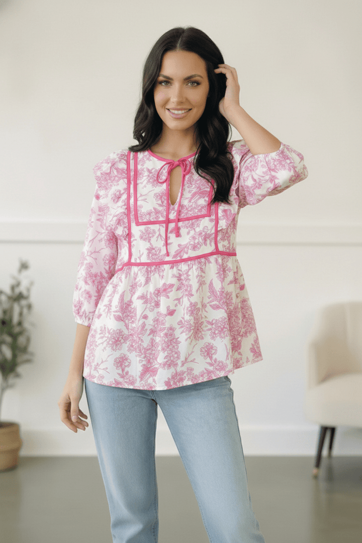 Where is the Garden Party Tie Blouse | Nikki &amp; Co. Boutique