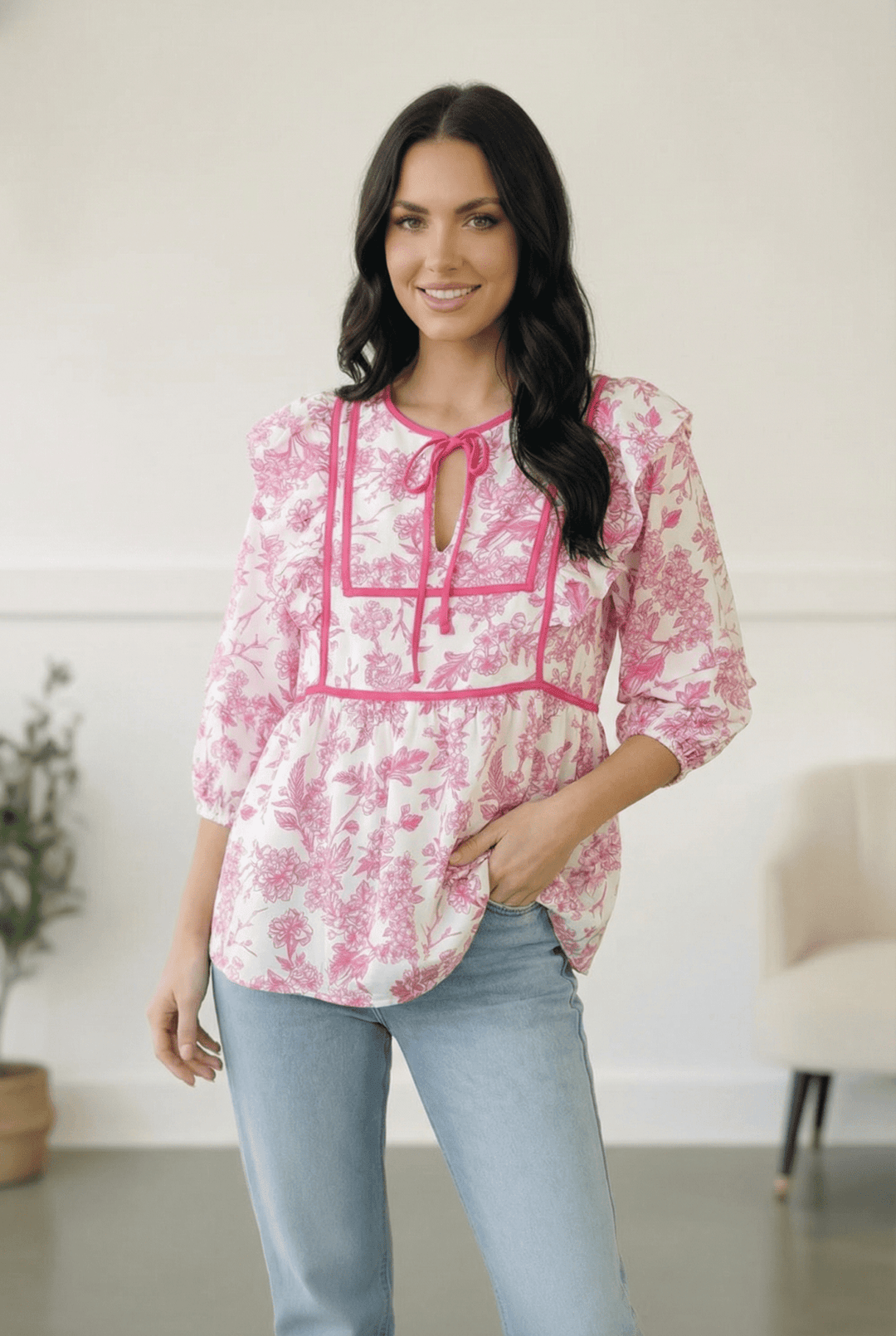 Where is the Garden Party Tie Blouse | Nikki &amp; Co. Boutique