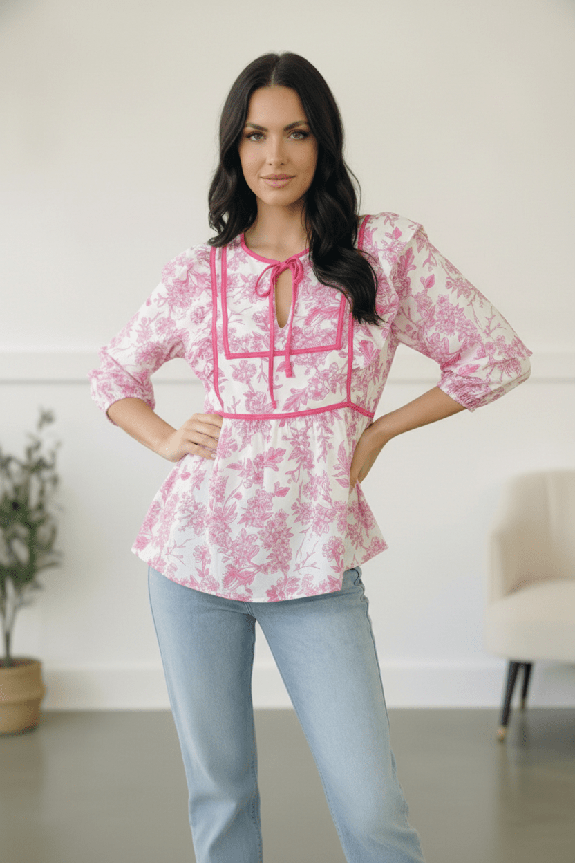 Where is the Garden Party Tie Blouse | Nikki &amp; Co. Boutique