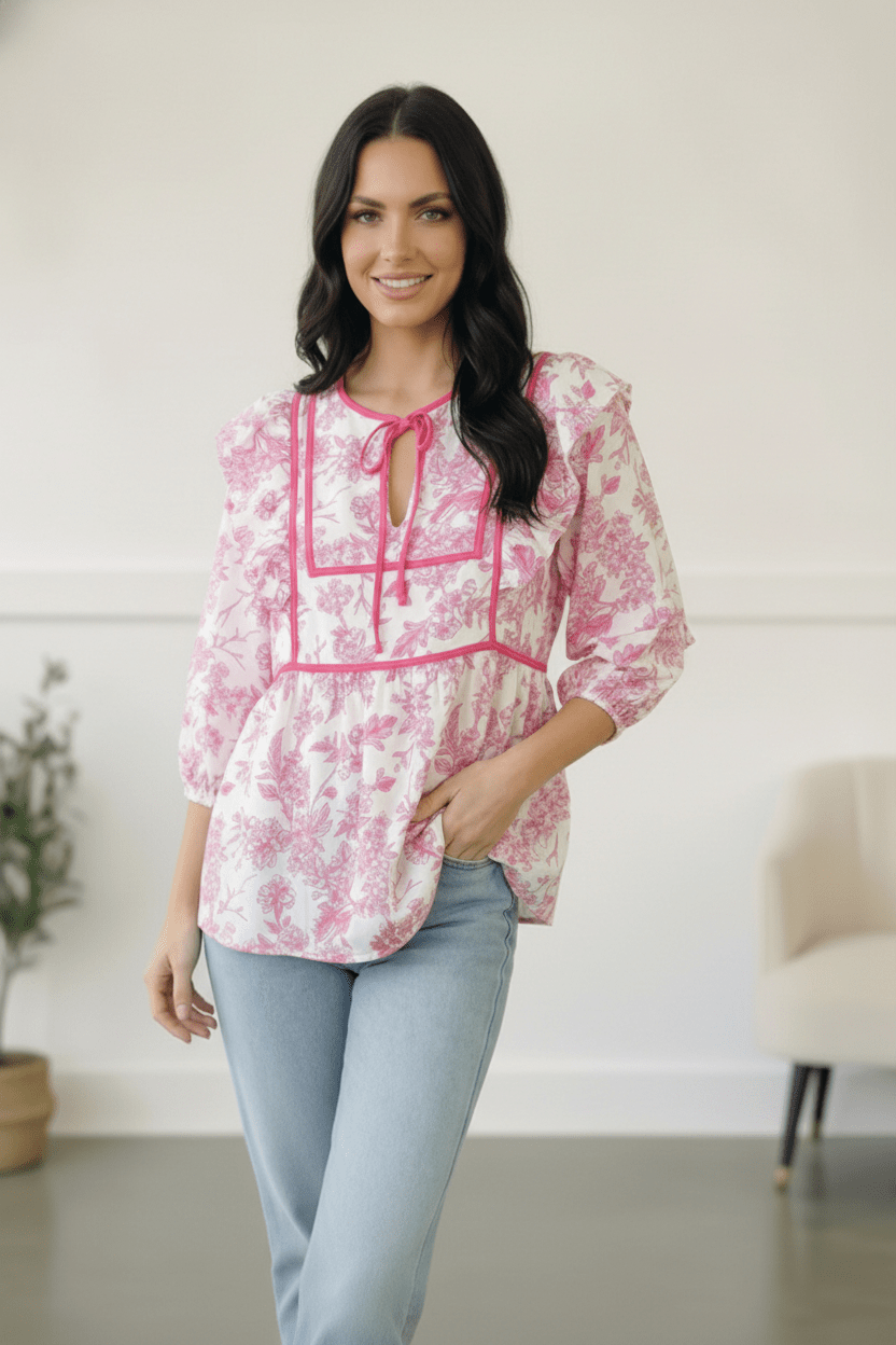 Where is the Garden Party Tie Blouse | Nikki &amp; Co. Boutique
