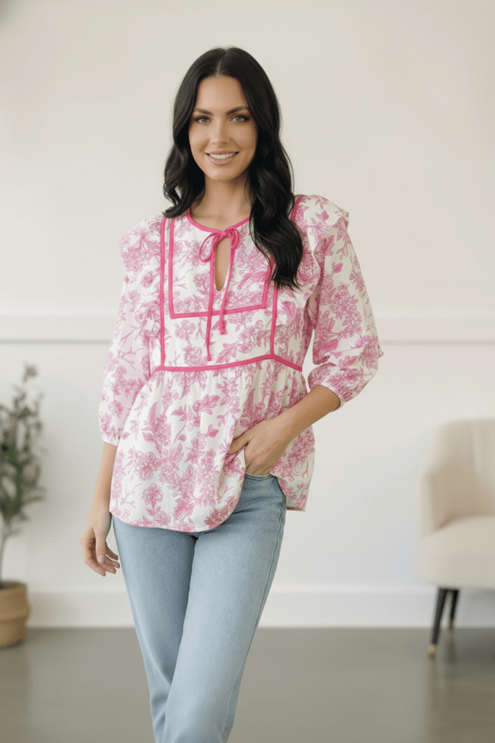 Where is the Garden Party Tie Blouse | Nikki &amp; Co. Boutique