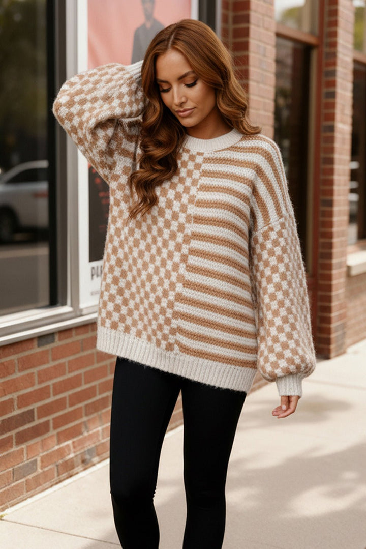 Cozy Crossroads Taupe Sweater | Nikki &amp; Co. Boutique