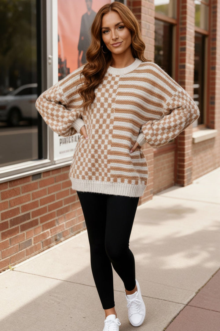 Cozy Crossroads Taupe Sweater | Nikki &amp; Co. Boutique