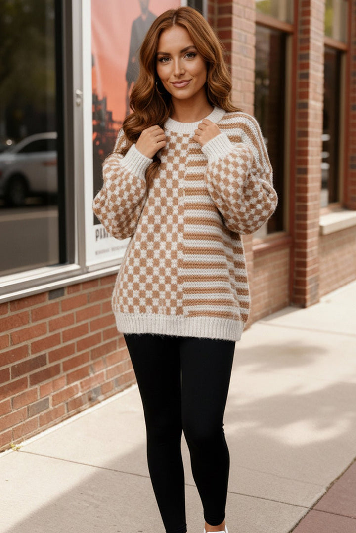 Cozy Crossroads Taupe Sweater | Nikki &amp; Co. Boutique