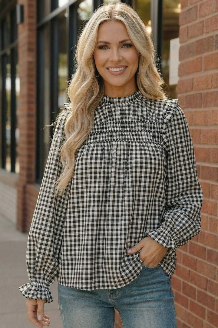 Wildwood Check White Smock | Nikki &amp; Co. Boutique