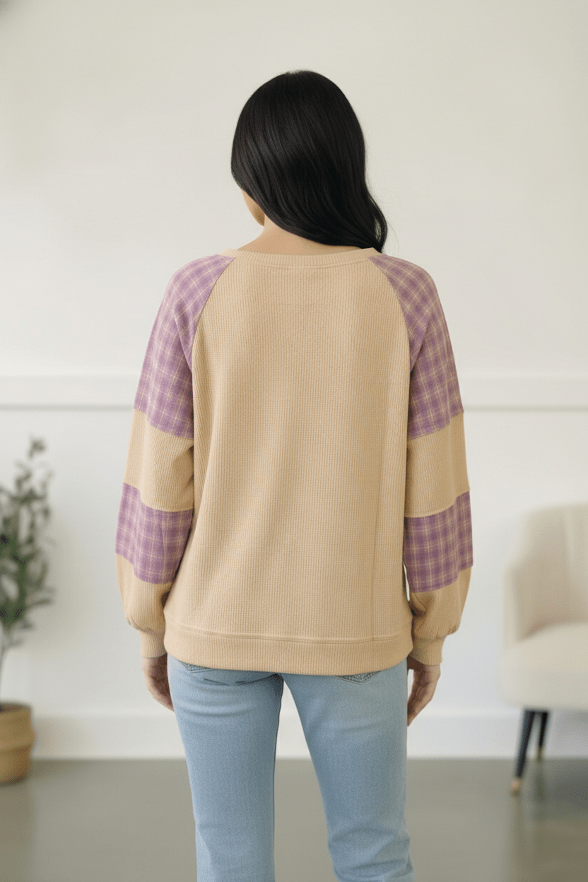 Country Cozy Oatmeal Long Sleeve Thermal | Nikki &amp; Co. Boutique