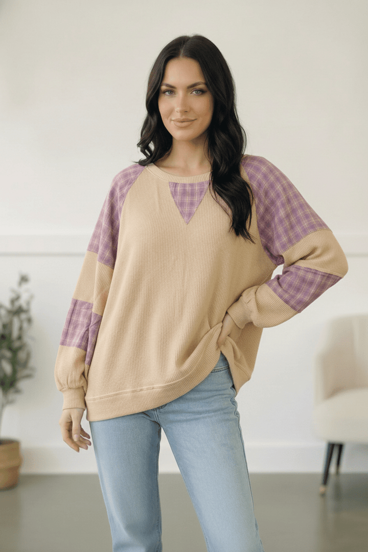 Country Cozy Oatmeal Long Sleeve Thermal | Nikki &amp; Co. Boutique